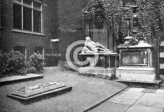 'Goldsmith's Monument in the Temple', 1907. Artist: Unknown.