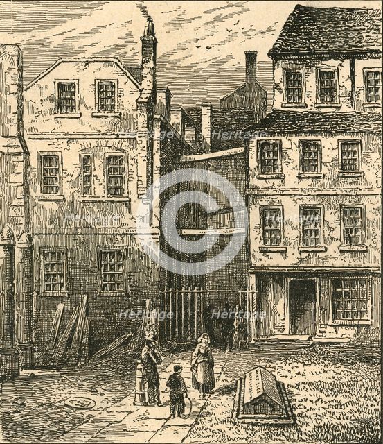 'Goldsmith's Tomb in 1860', (1897). Creator: Unknown.