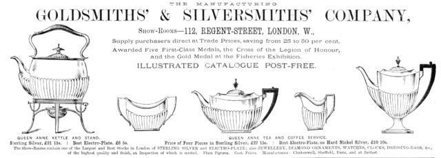Goldsmiths' & Silversmiths' Company, 1883. Creator: Unknown.