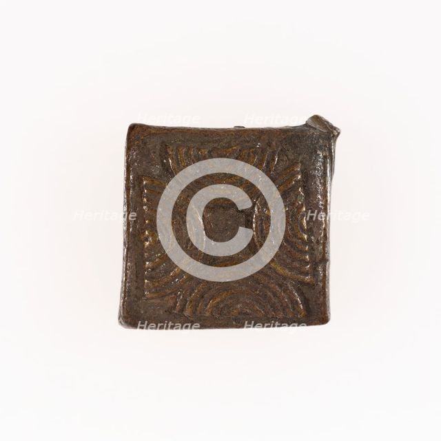 Goldweight with a Geometric Design, Ghana, 18th/19th century. Creator: Unknown.