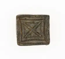 Goldweight with a Geometric Design, Ghana, 18th/19th century. Creator: Unknown