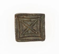 Goldweight with a Geometric Design, Ghana, 18th/19th century. Creator: Unknown