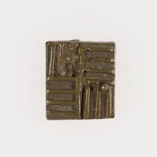 Goldweight with a Geometric Design, Ghana, 18th/19th century. Creator: Unknown