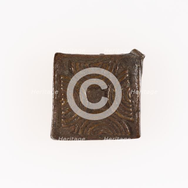 Goldweight with a Geometric Design, Ghana, 18th/19th century. Creator: Unknown.