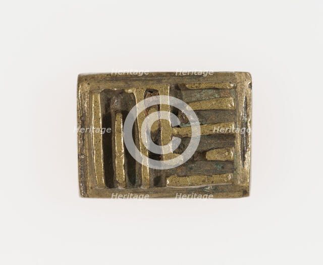 Goldweight with a Geometric Design, Ghana, 18th/19th century. Creator: Unknown.