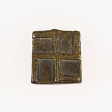 Goldweight with a Geometric Design, Ghana, 18th/19th century. Creator: Unknown