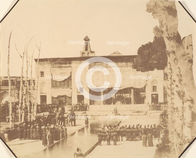 [Golestan, Le Salon et Fete de l'equinode, Teheran, Iran (le Pavillion du Trone)], 1840s-60s. Creator: Possibly by Luigi Pesce.