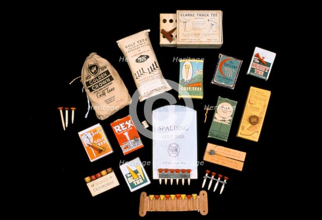 Golf tees, mainly American, 1915-1930. Creator: Unknown.