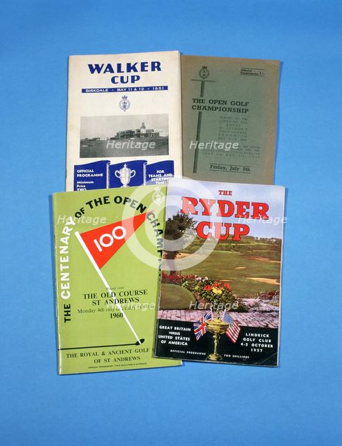 Golf tournament programmes, 1950-61. Creator: Unknown.