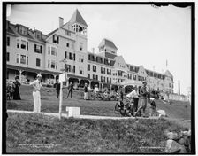 Golf at Mount Pleasant House, White Mountains, between 1890 and 1901. Creator: Unknown