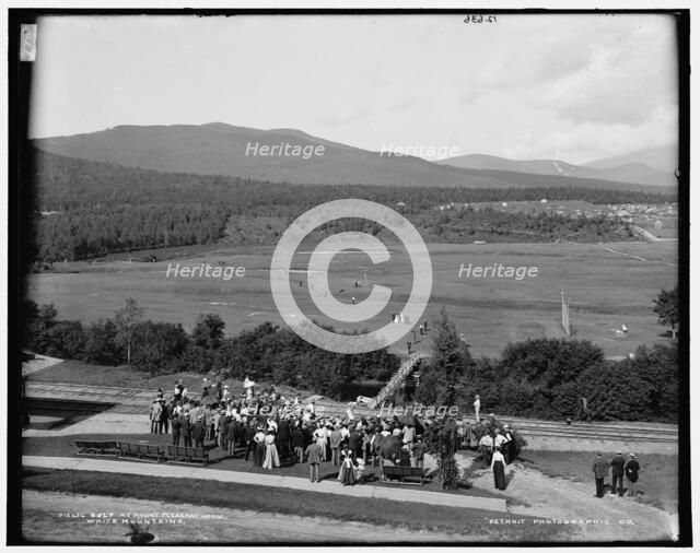 Golf at Mount Pleasant House, White Mountains, between 1890 and 1901. Creator: Unknown.