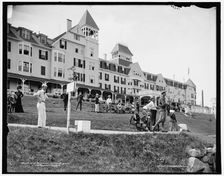 Golf at Mount Pleasant House, White Mountains, between 1890 and 1901. Creator: Unknown
