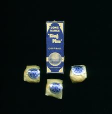 Golf balls and box, American, c1910s. Creator: Unknown