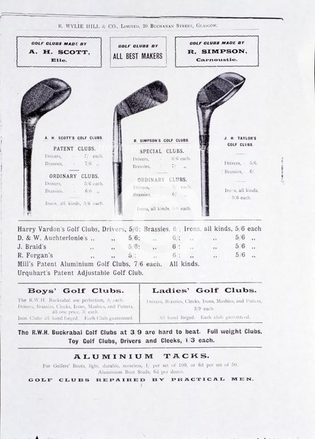 Golf Clubs from a catalogue. Creator: Unknown.