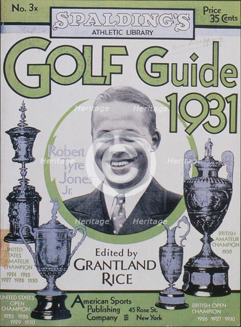 Golf Guide 1931, featuring Bobby Jones, American, 1931. Artist: Unknown
