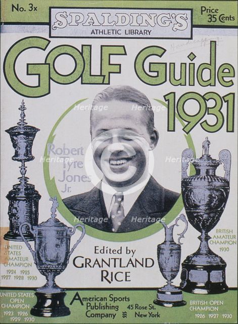 "Golf Guide 1931", featuring Bobby Jones, American, 1931. Creator: Unknown.