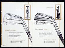 Golf irons from a golfing catalogue. Creator: Unknown