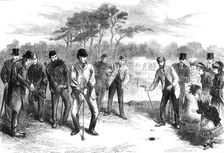 Golf-match on Blackheath, 1870. Creator: Unknown