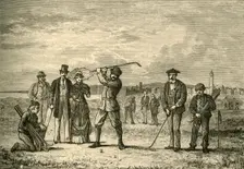 Golf on the Links 1898. Creator: Unknown