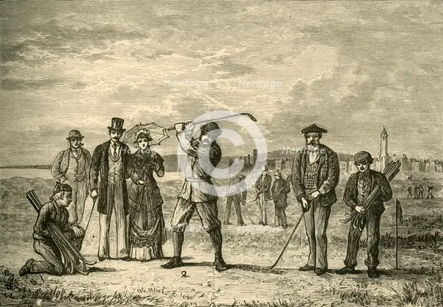 'Golf on the Links', 1898. Creator: Unknown.