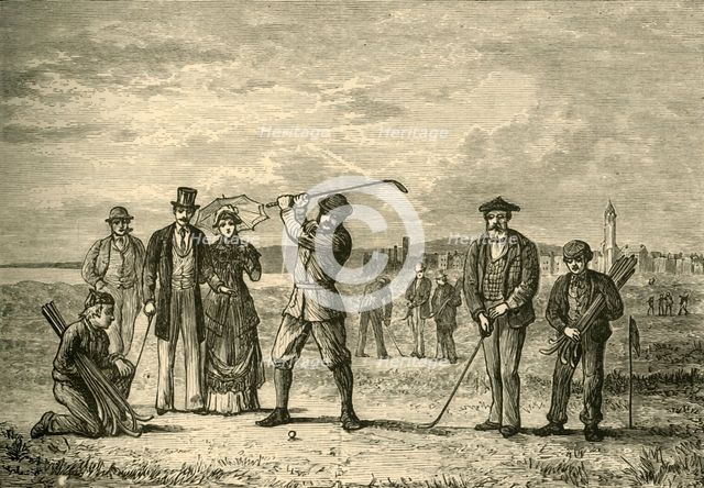 'Golf on the Links', 1898. Creator: Unknown.
