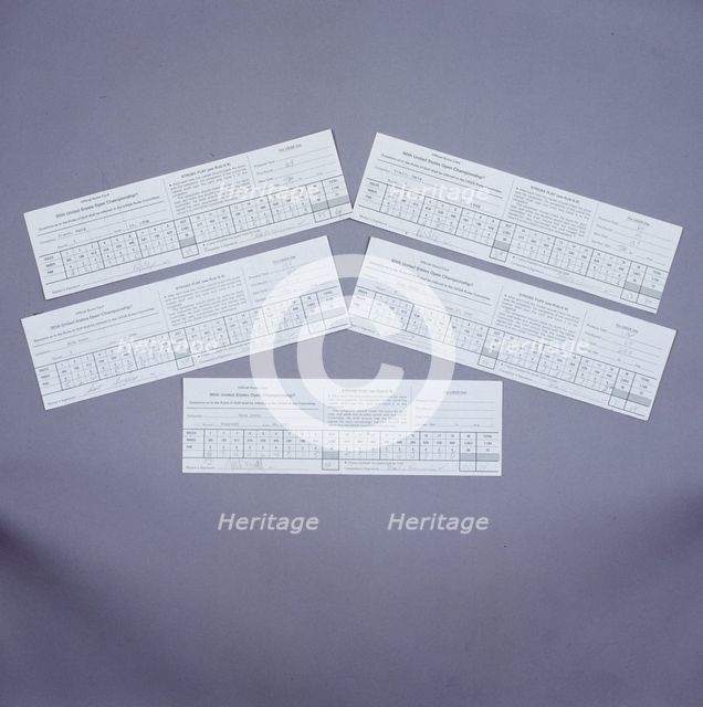 Golf scorecard from US Open 1990 Creator: Unknown.