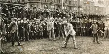 Golfer about to tee off at a tournament, 1902. Creator: Unknown