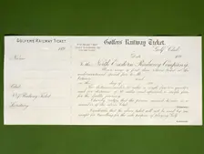 Golfers Railway Ticket, for North-Eastern Railway, Britain, c1890s. Creator: Unknown
