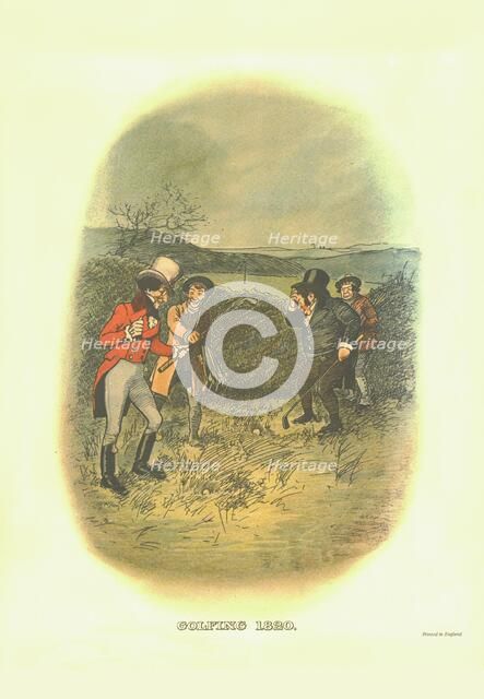 'Golfing, 1820', c1910. Creator: Tom Browne.