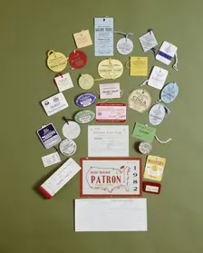 Golfing tickets and badges. Creator: Unknown