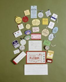Golfing tickets and badges. Creator: Unknown