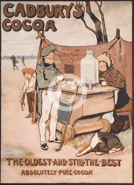 Golfing - Cadbury's Cocoa, 1895-1905. Creator: Cecil Aldin.