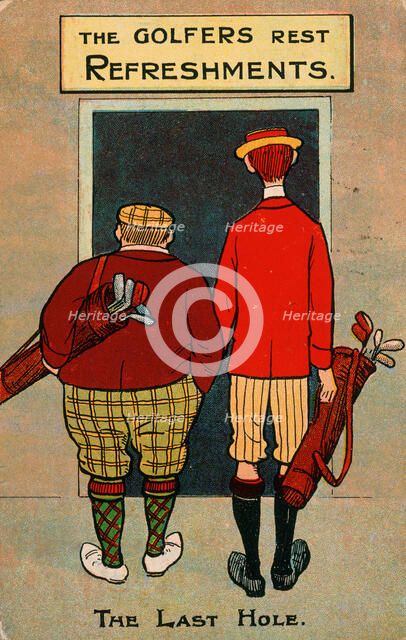 Golfing cartoon, 1920s. Artist: Unknown