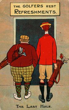 Golfing cartoon, 1920s