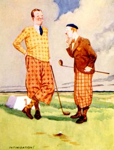 Golfing cartoon, British, c1920s. Creator: Unknown