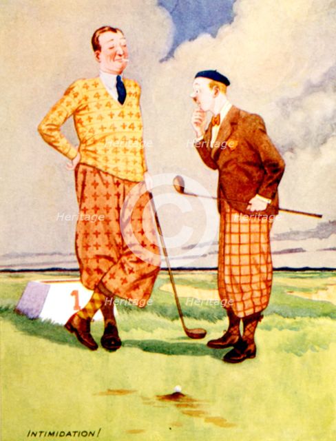 Golfing cartoon, British, c1920s. Creator: Unknown.