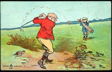 Golfing cartoon, c1920s
