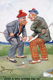 Golfing cartoon, c1920s. Creator: Fred Buchanan