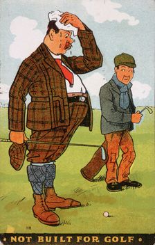 Golfing cartoon, c1920s. Creator: Unknown