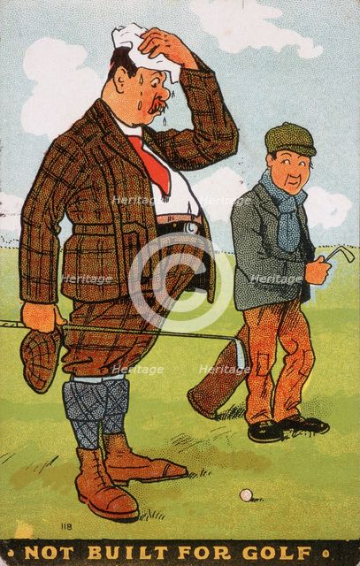Golfing cartoon, c1920s. Creator: Unknown.