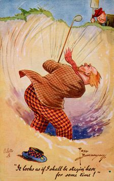 Golfing cartoon, c1920s. Creator: Unknown