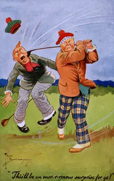 Golfing cartoon, c1920s. Creator: Unknown