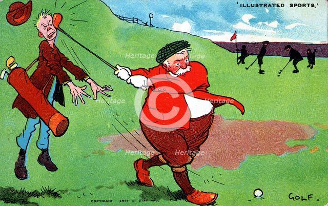 Golfing cartoon, 'Illustrated Sports', c1920s. Creator: Unknown.