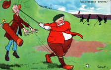 Golfing cartoon, Illustrated Sports c1920s