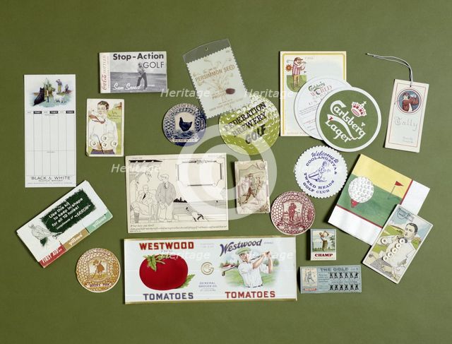 Golfing ephemera 1900 - 1990. Creator: Unknown.