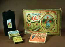 Golfing ephemera including The Popular Game of Golf 1896. Creator: Parker Brothers