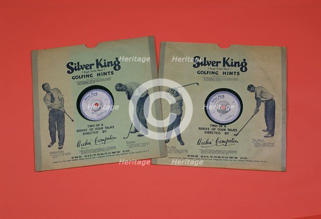 "Golfing Hints", two 'Silver King' 7 inch singles, c1920. Creator: Unknown.
