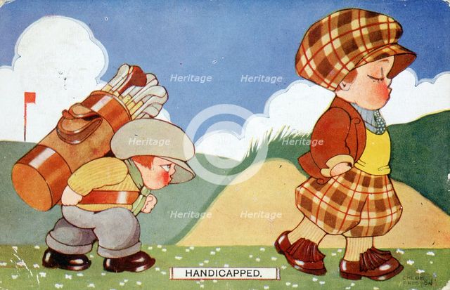 Golfing postcard, c1920s. Creator: Unknown.