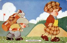 Golfing postcard, c1920s. Creator: Unknown