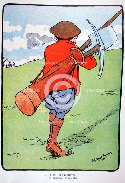 Golfing postcard, c1920s. Creator: George Shepheard.